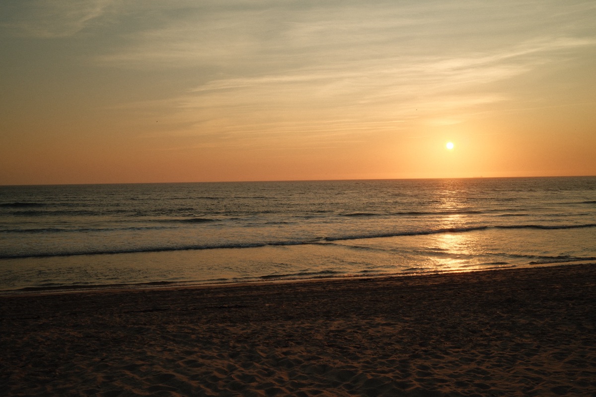 Lisbon beach sunset